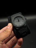 F7 Classic Black Leather Watch for Men